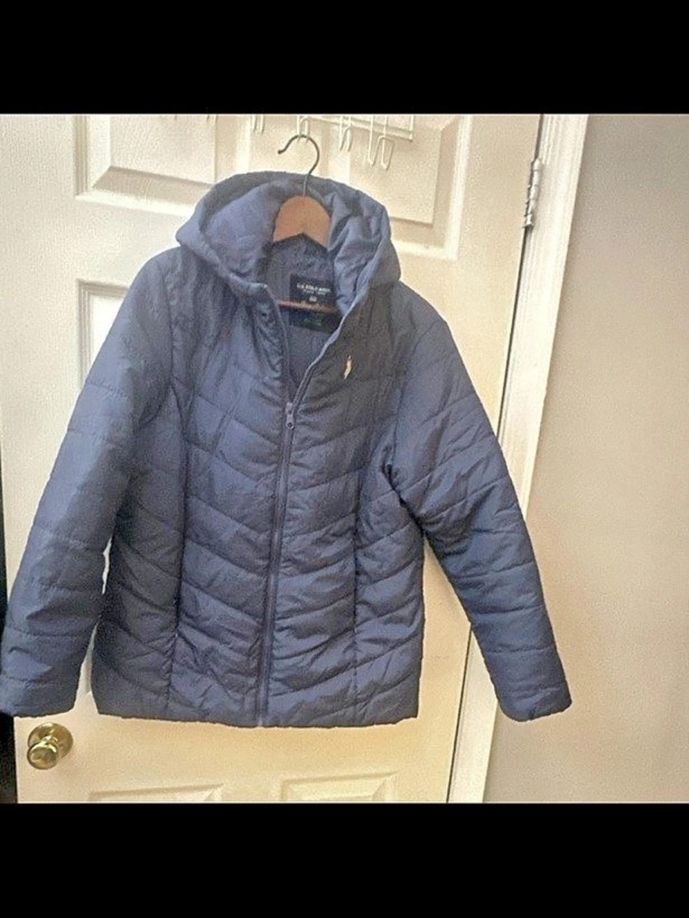 U.S. Polo Assn. Quilted Puffer Jacket in Blue XL Like New